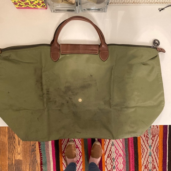Longchamp Le Pliage large travel tote WELL-WORN - Picture 4 of 9